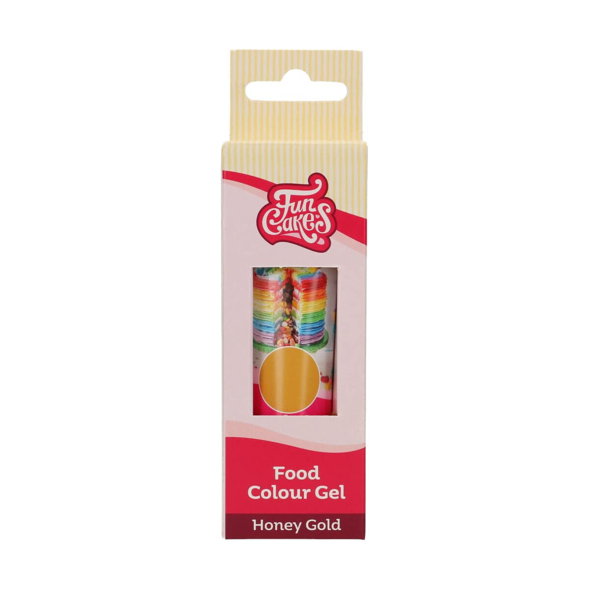 Colorante alimentario Funcakes, gel color Honey Gold: Colorante alimentario altamente concentrado para masas, natas, fondant, mazapanes y repostería. Fácil dosificación. Una sola gota para crear colores vibrantes. Halal. 30 gramos.