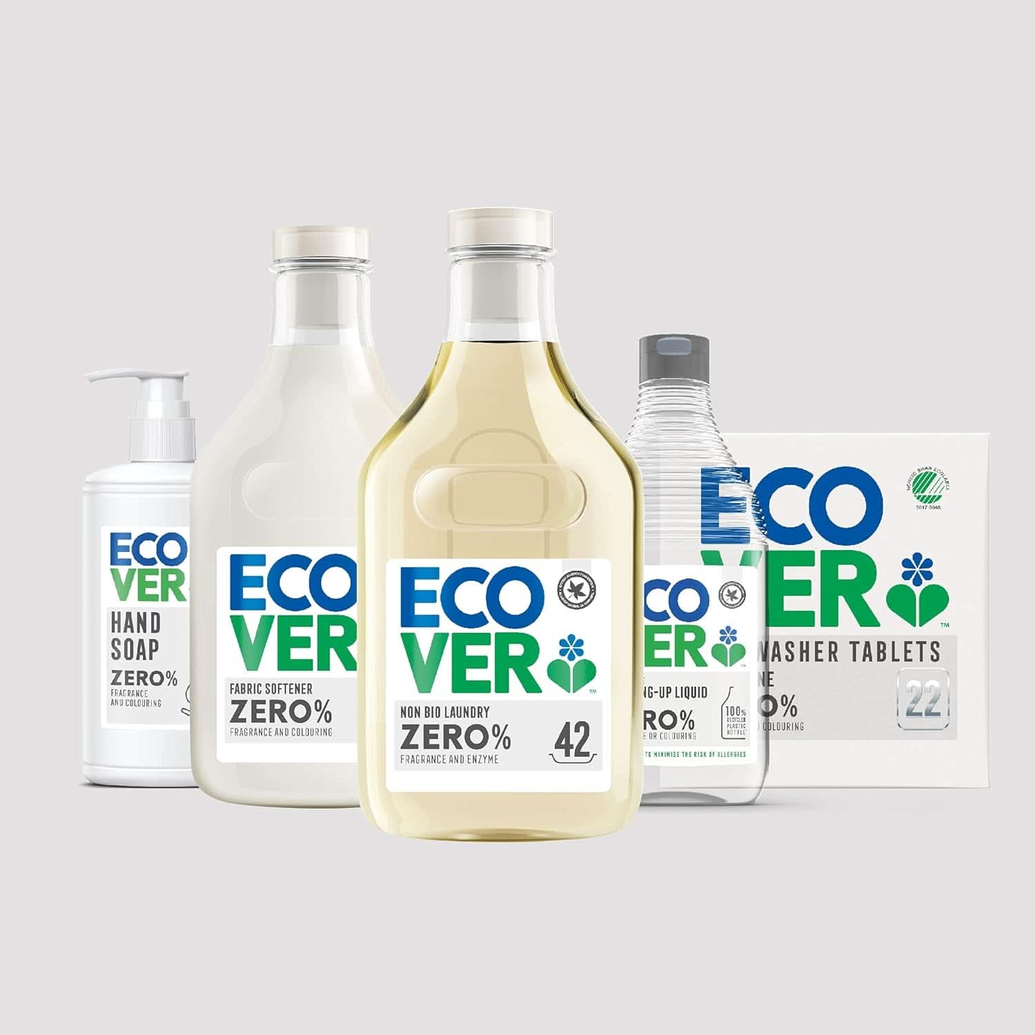 Ecover ZERO All-In-One, cápsulas para lavavajillas (25 Pastillas/500 gramos) Detergentes de Cocina Naty Shop