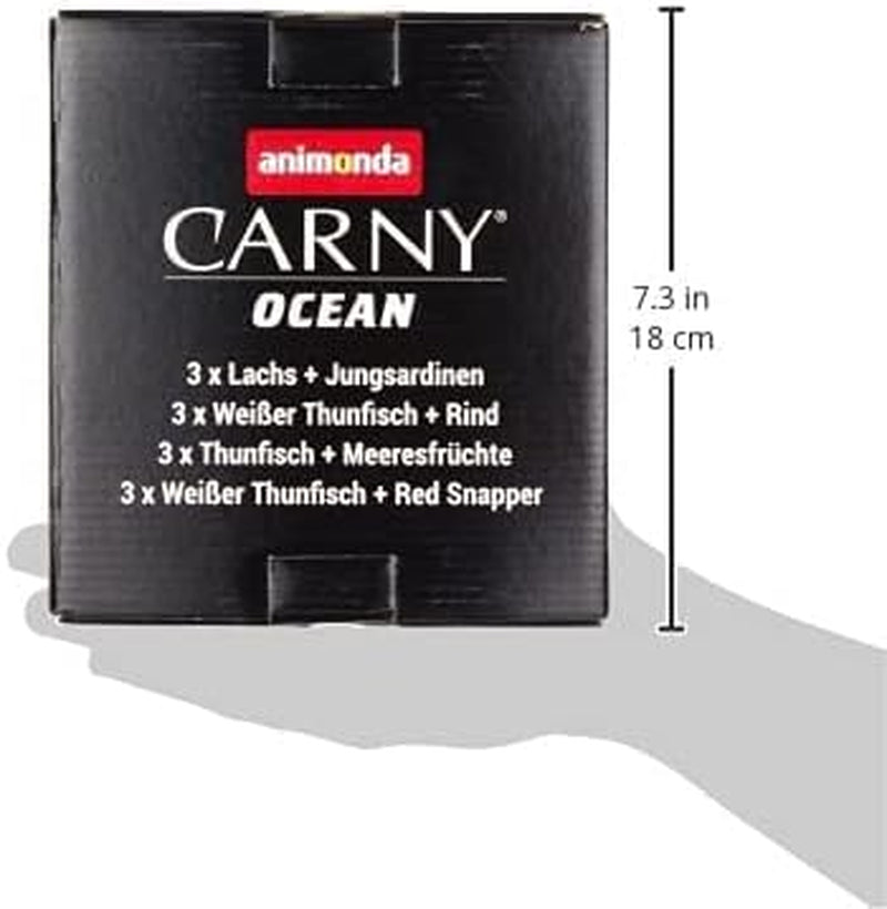 animonda Carny Adult Ocean Marine Variety No. 1 (12 x 80 g), comida húmeda para gatos adultos, comida húmeda con filetes de pescado tierno, comida para gatos sin cereales y sin azúcar