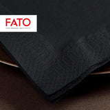 , Servilletas de papel desechables, ideales para almuerzos informales y buffets, paquete de 50 servilletas, tamaño 33X33, 4 capas, 2 capas, negro, certificado Fsc (paquete de 2)