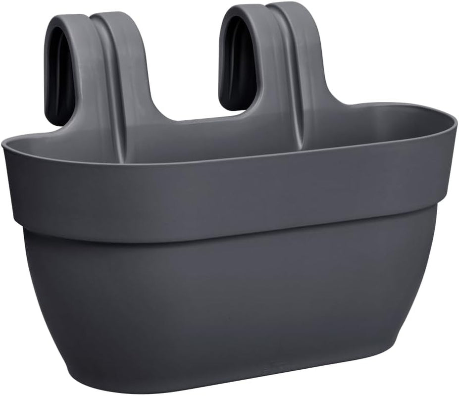 elho Vibia Campana Easy Hanger M 36 - Maceta para balcón y exterior - Ø 36,0 x H 26,5 cm - Negro/Antracita