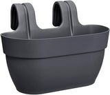 elho Vibia Campana Easy Hanger M 36 - Maceta para balcón y exterior - Ø 36,0 x H 26,5 cm - Negro/Antracita