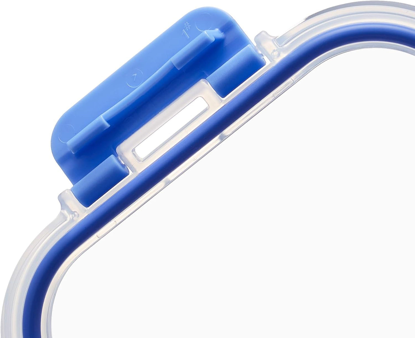 Amazon Basics Recipientes para Alimentos con Tapa Hermética de Vidrio, Juego de 14 Piezas, 7 Recipientes y 7 Tapas, Sin BPA, Transparente con Cinta de Silicona Azul Cajas para Conservar Alimentos Naty Shop