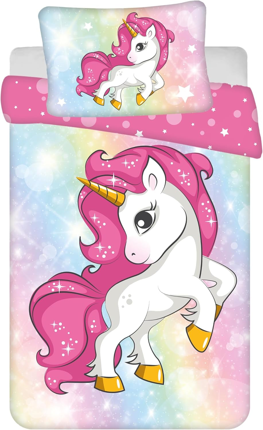 Ropa de cama para niña, Unicornio, 100 x 135 cm y 40 x 60 cm, algodón Ropa de cama infantil Naty Shop Default Title