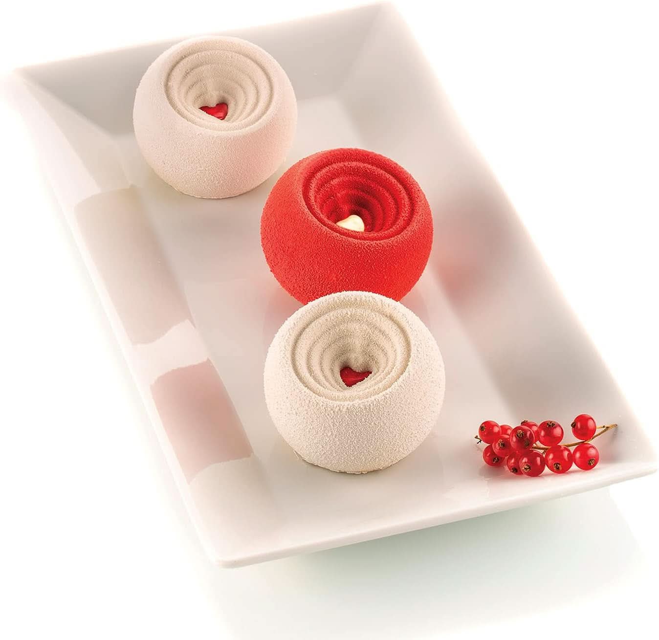 Silikomart, Molde para tartas de silicona Tartufo, 8 puertos individuales, Ø 62 H 52 mm Cocina Naty Shop Coccola