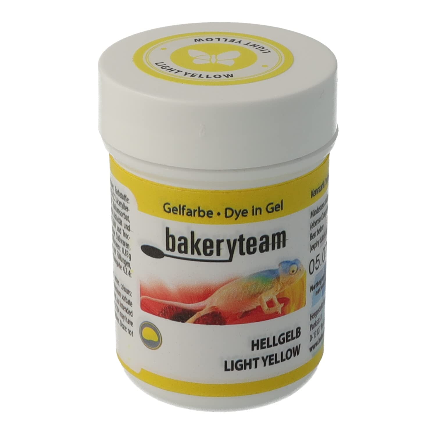 Gel colorante alimentario para glaseado Bakeryteam, amarillo claro, 35 g