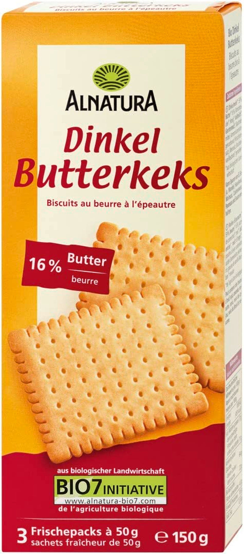 Galletas con mantequilla de espelta ecológica, 150 g