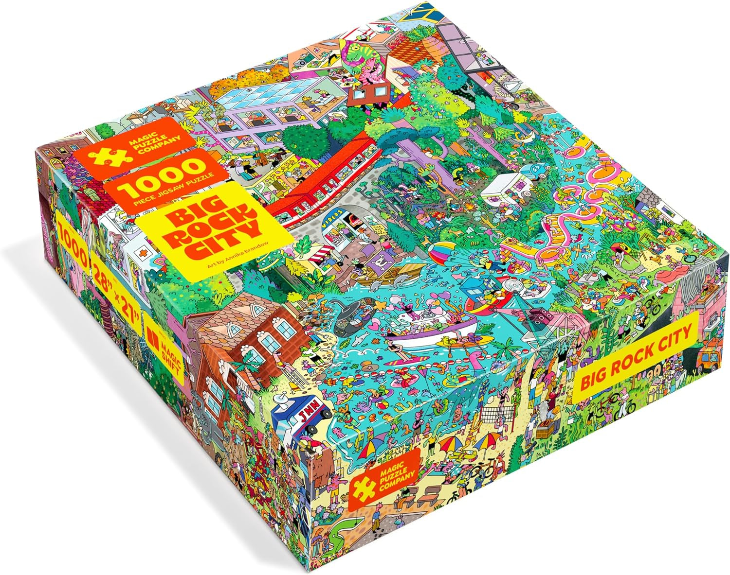 Big Rockstadt - Rompecabezas de 1000 piezas de The Magic Puzzle Company - Título predeterminado de la tienda Naty del rompecabezas de la serie cuatro