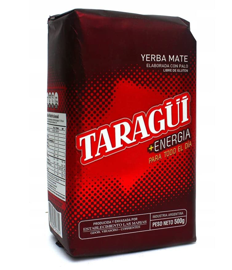 Juego de té con cafeína Mate Energy | Yerba Mate Taragui Té Energético 500 g | Té de cafeína mate | Alternativa a las bebidas energéticas y con cafeína | Té de yerba mate con hojas enteras 1 kg