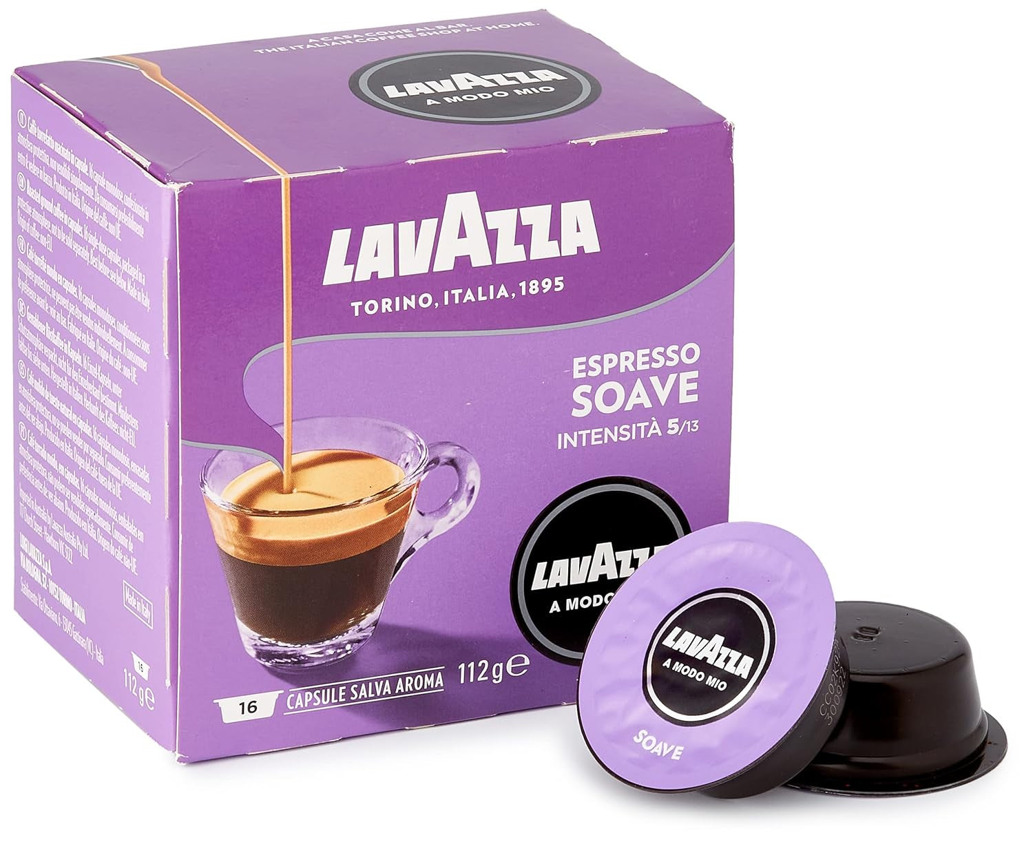 Lavazza A Modo Mio Espresso Soave, 1 x 16 Cápsulas (1 x 112 g)