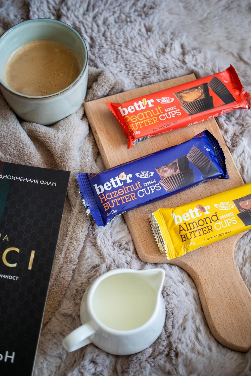 Ranúnculos de avellana orgánicos sin culpa de Bett'r. 100% vegano, sin gluten y sin lactosa - 12 x 39 g