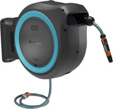 Gardena PowerRoll XXL Solo Caja de manguera de pared inalámbrica: Enrollador de manguera automático con manguera de jardín de 40 m, guía de manguera y RollControl, funciona con pilas, resistente a los rayos UV y a las heladas (18647-55)