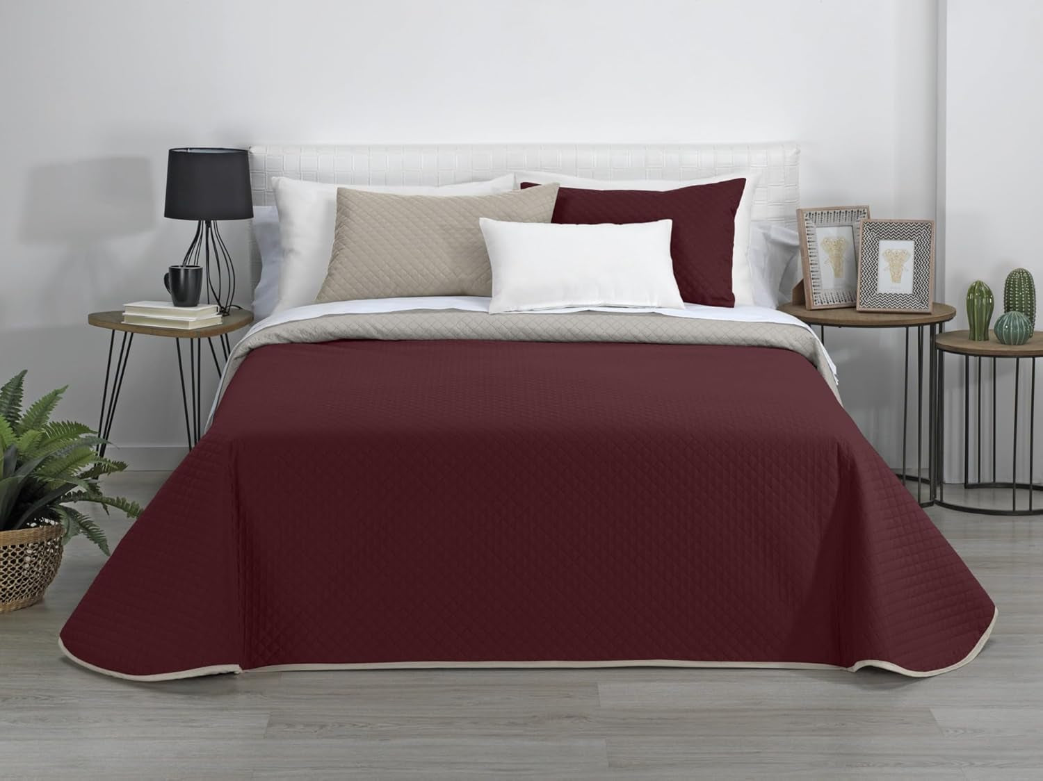 Estoralis | AVA | Colcha boutique reversible | Para todas las estaciones | Color - Gris/Rojo | Para cama de 80/90 cm. cama. (180 X 270 Cm. Ancho X Alto) | Edredón acolchado Edredones y colchas Naty Tienda Título predeterminado