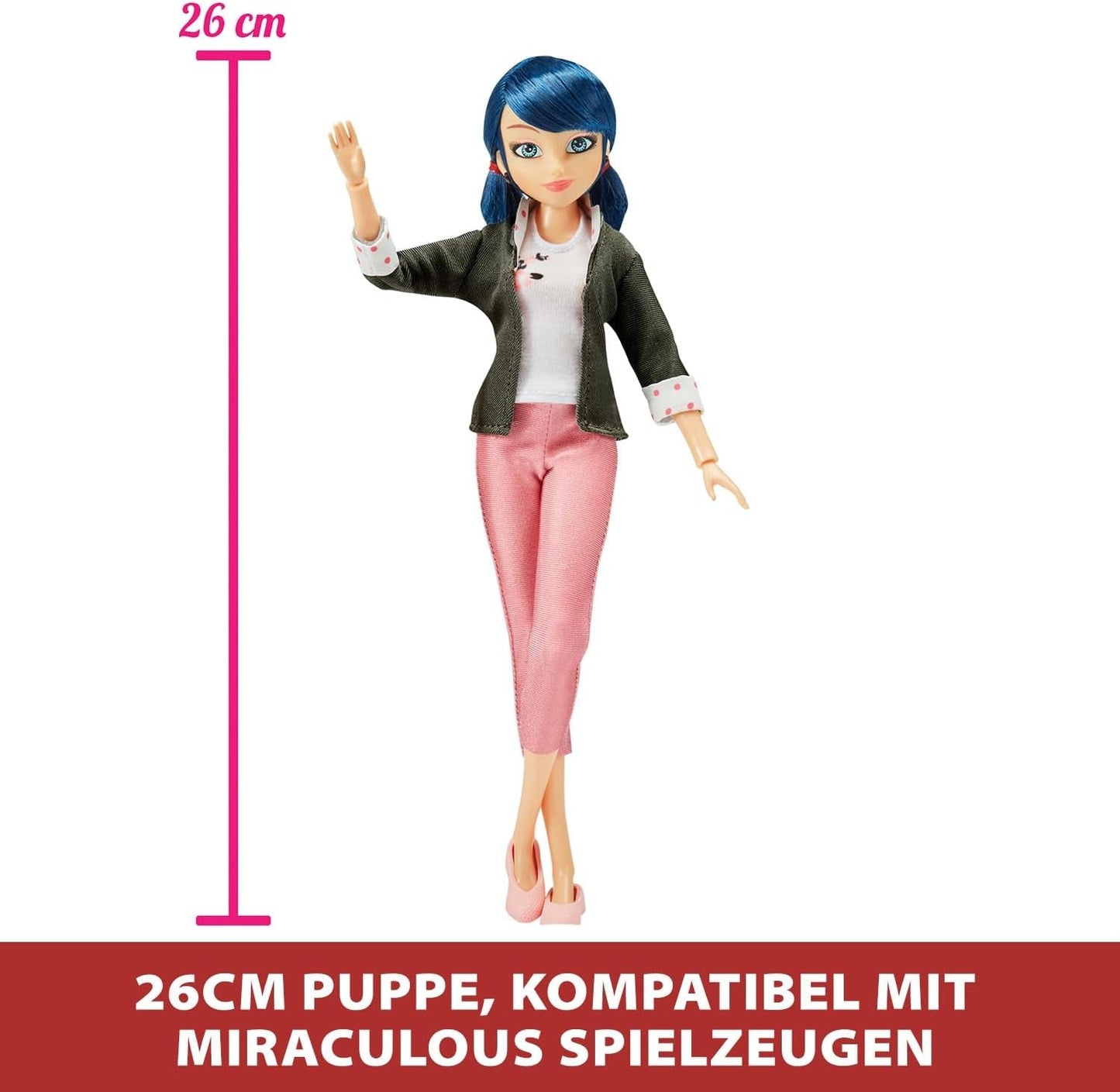 Bandai - Miraculous Ladybug - Muñeca disfrazada 26 cm con dos prendas - Ladybug - P50355 Muñecas Naty Shop