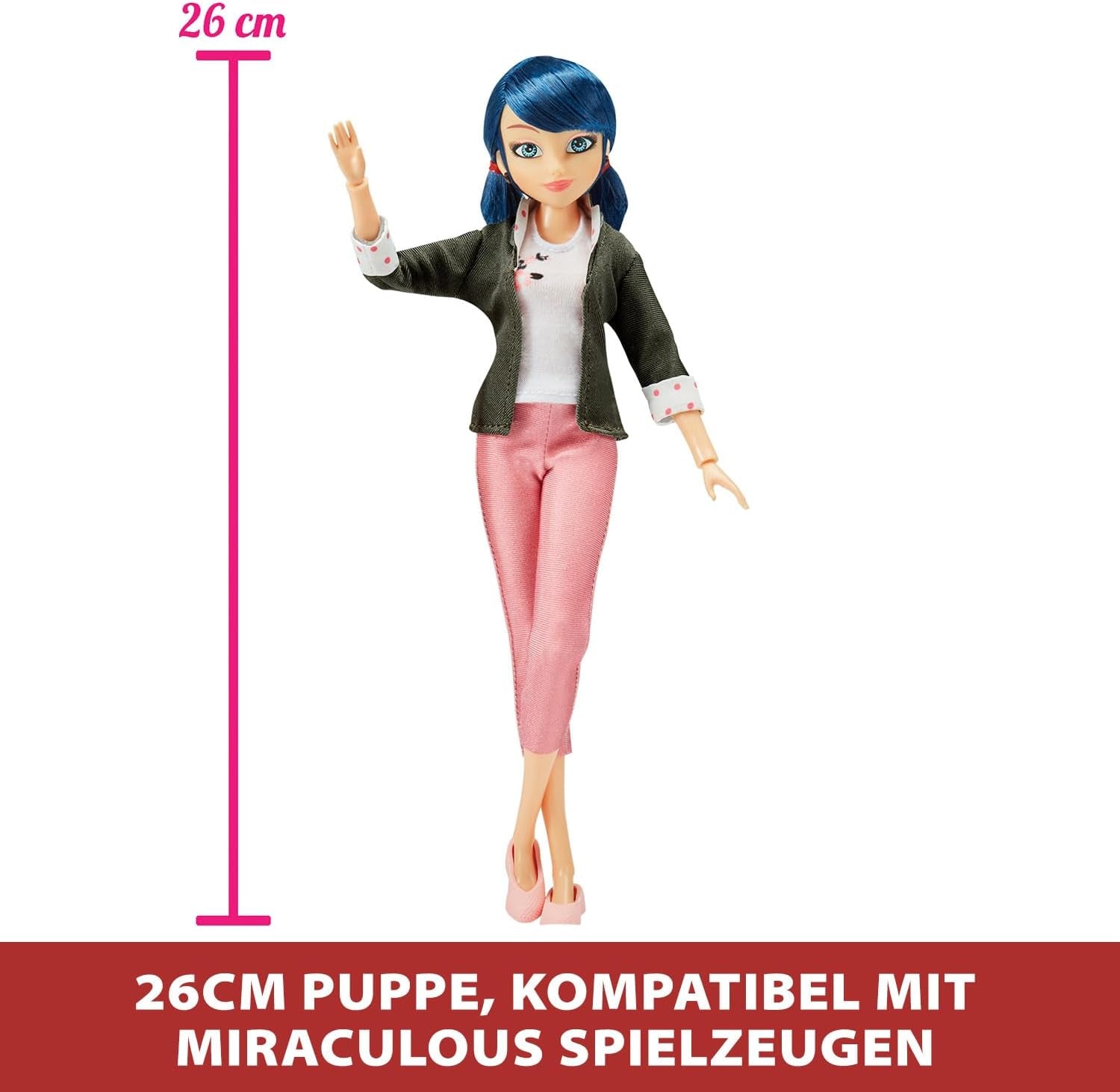 Bandai - Miraculous Ladybug - Muñeca disfrazada 26 cm con dos prendas - Ladybug - P50355 Muñecas Naty Shop