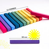 Set de lápices (carritos) para colorear el cabello de 12 colores vibrantes - fácil de usar - lavable - tinte para el cabello temporal - también para colores de cabello oscuros - como regalo Halloween Carnaval Cumpleaños Navidad Tinte para el cabello Naty Shop
