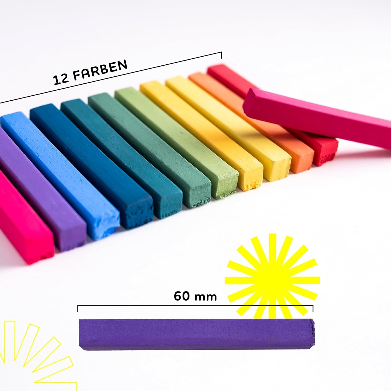 Set de lápices (carritos) para colorear el cabello de 12 colores vibrantes - fácil de usar - lavable - tinte para el cabello temporal - también para colores de cabello oscuros - como regalo Halloween Carnaval Cumpleaños Navidad Tinte para el cabello Naty Shop