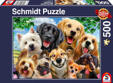 Schmidt Spiele 58390 Perro selfie, rompecabezas de 500 piezas Puzzle Naty Shop Título predeterminado