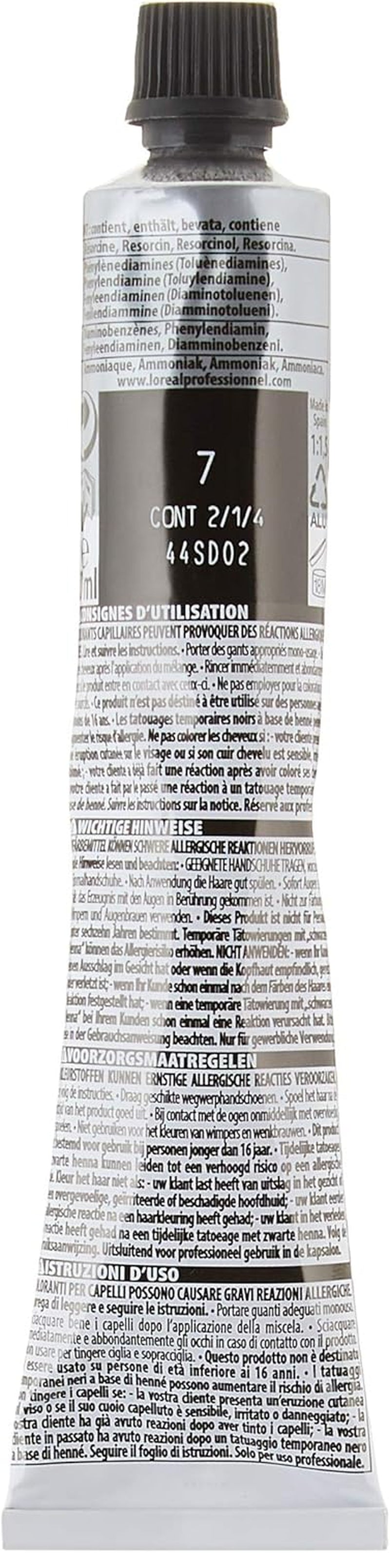 L'Oréal Professionnel Majirel 7 rubio medio, 50 ml Tinte para el cabello Naty Shop