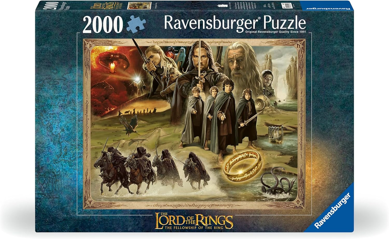 Ravensburger Puzzle 16927 - LOTR: La Comunidad del Anillo - El Señor de los Anillos Puzzle de 2000 piezas para adultos y niños mayores de 14 años Puzzle Naty Shop