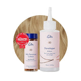 Set de Tinte Capilar Permanente Cobertura 100% de Canas Coloración Casera 0% Amonia Tintes Capilares Tintes Multidimensionales Tintes Capilares Profesionales Naty Shop Tinte Capilar Rubio Claro 9N