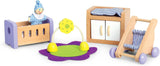 Hape Baby Room - Juego de habitación para muñecas de madera, muebles para muñecas, accesorios para casa de muñecas para niños pequeños, habitación para bebés en miniatura con columpio y accesorios, juego de rol para niños de 3 años