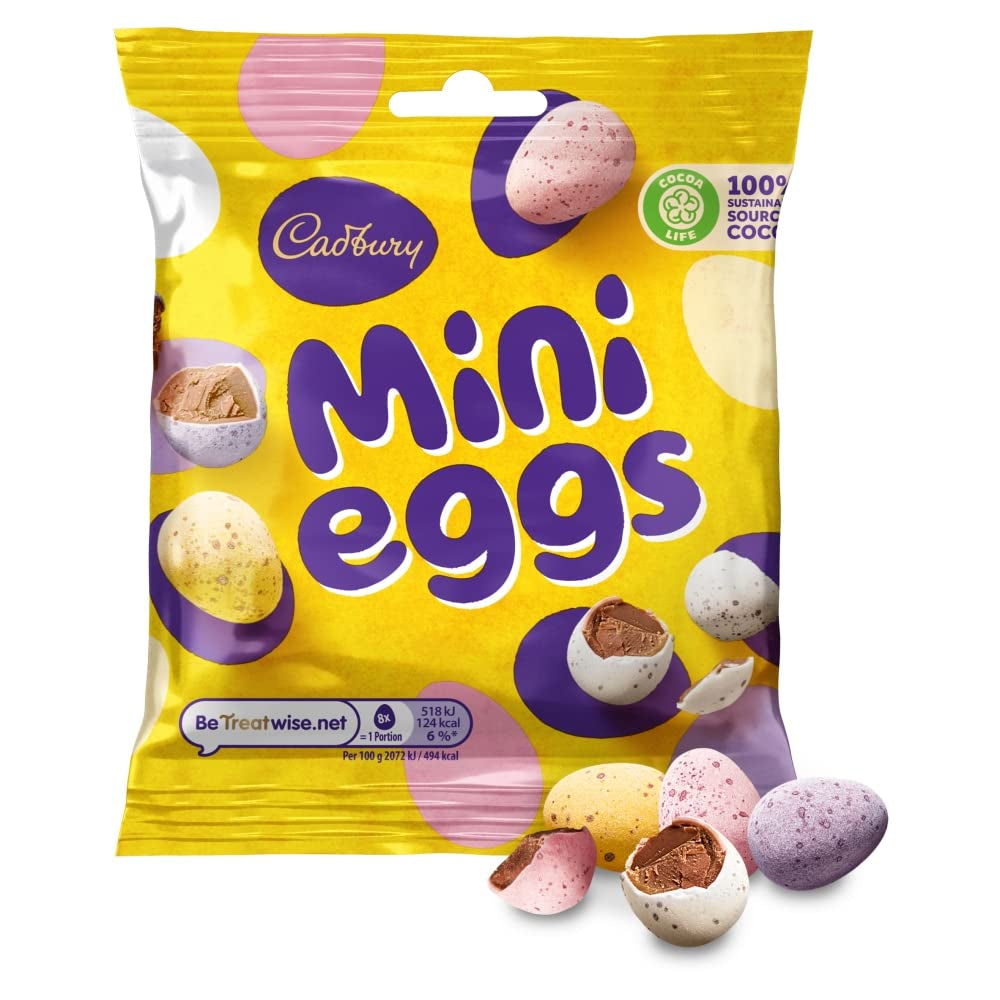 Bolsa sólida de pequeños huevos de chocolate (80 g) en una bandeja de azúcar crujiente (Easter Forms)
