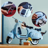 LEGO Icons Vespa 125, Modelo de motocicleta para construir, Scooter italiano vintage, Kit de modelo para adultos, Pieza de exhibición como decoración de la habitación, Regalos para mujeres y hombres 10298 Kits de construcción Besuche den LEGO-Store