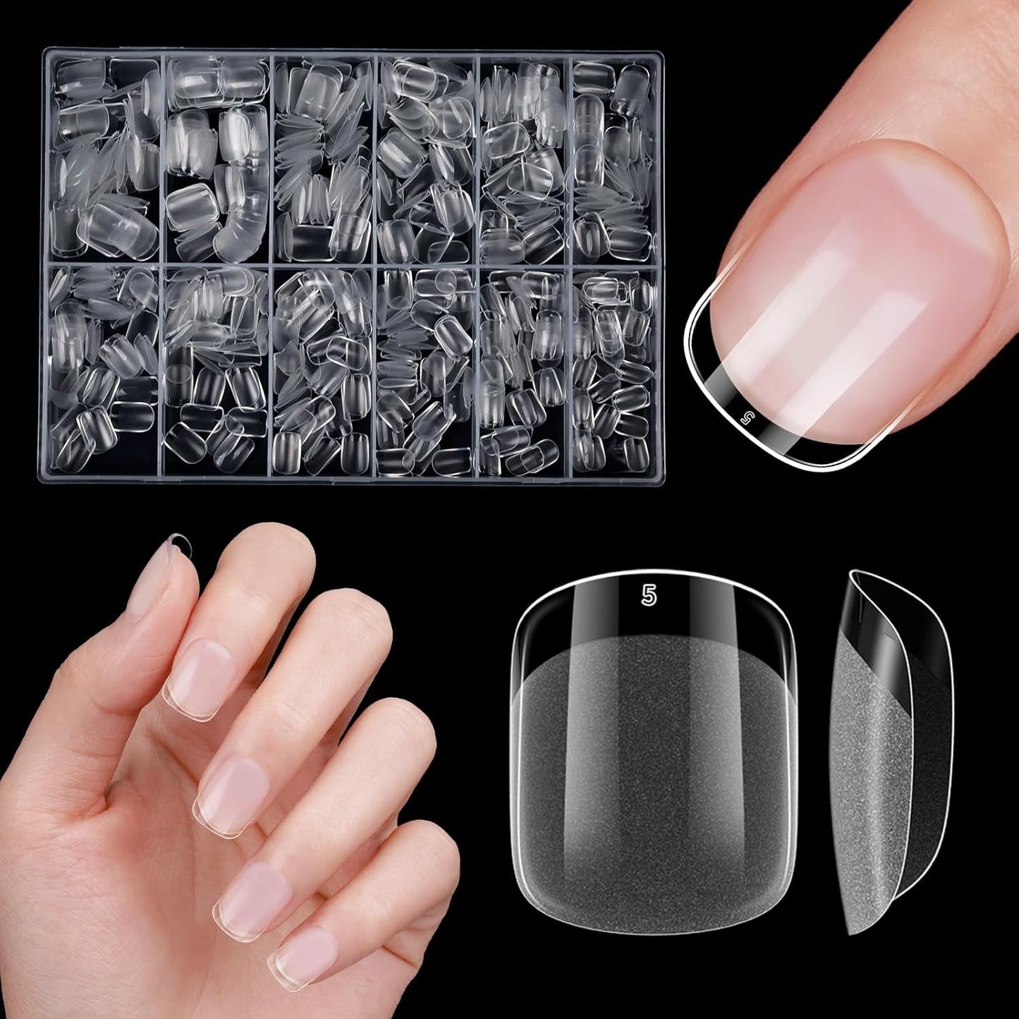Uñas Artificiales Cortas 500 Piezas Puntas De Uñas De Gel Suave De Cobertura Completa Para Uñas De Gel 12 Tamaños Puntas De Uñas Prepulidas Para Uñas De Gel Uñas Artificiales Cortas Extensiones De Uñas De Ataúd Con Caja