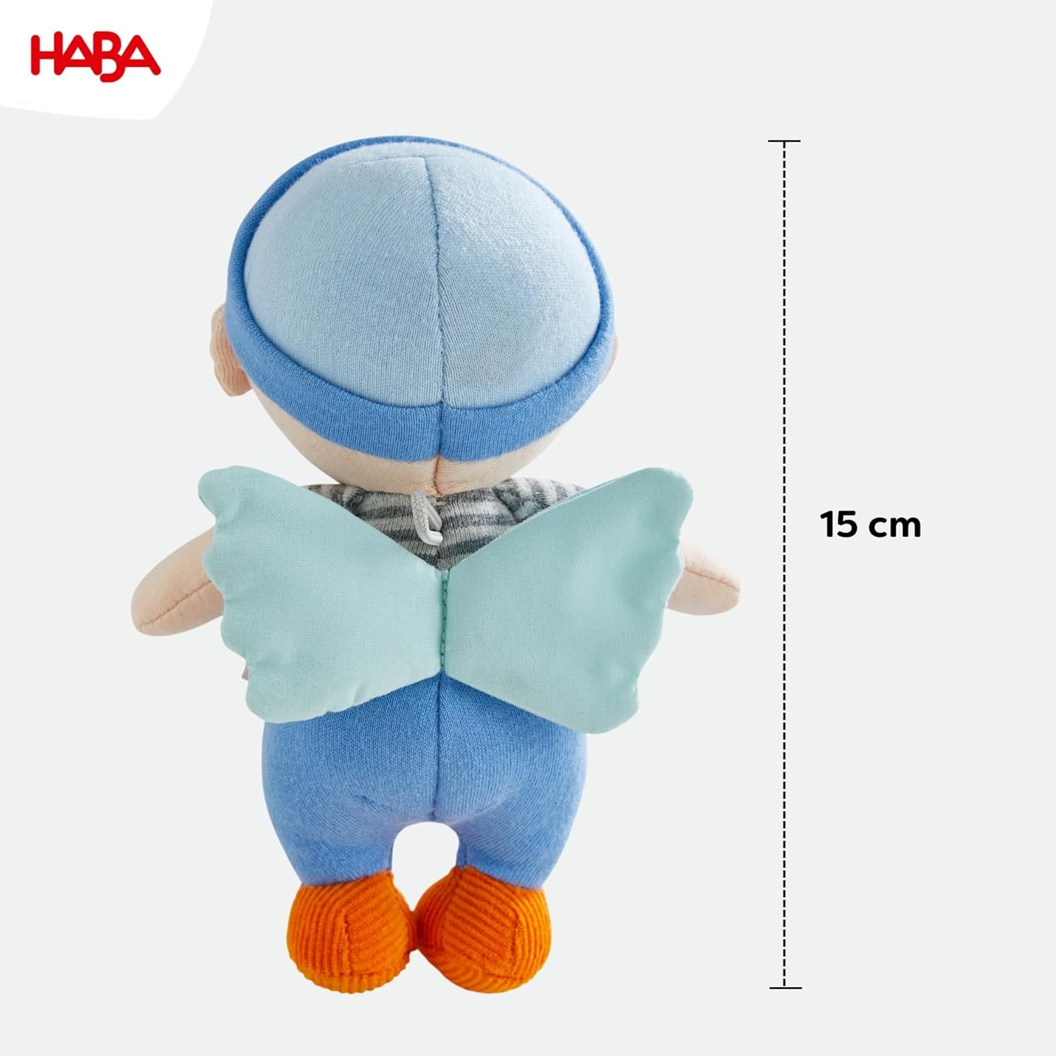 HABA Colchoneta Ángel de la Guarda - Muñeco de peluche textil (15 cm), regalo de bienvenida ideal para bebés y niños pequeños - lavable a 30°C - 2011869001 Muñecas Naty Shop