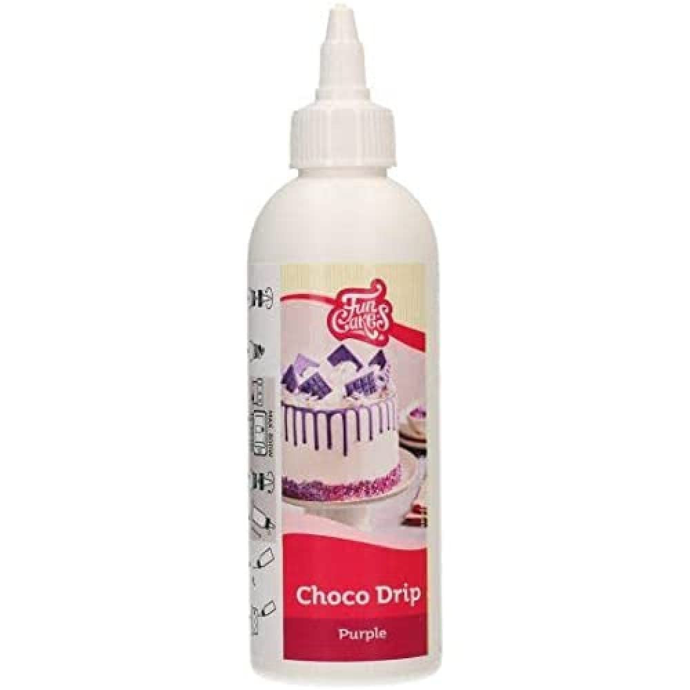 Funcakes Choco Drip Lila: Köstlicher Gesmack, Einfach Zu Verbenen, Perfekt Für Tropfkuchen, Drip Gesmack Nach Schokolade. Wiederverschließbare Packung 180 G. Mezcla para hornear y cocinar Naty Shop Título predeterminado