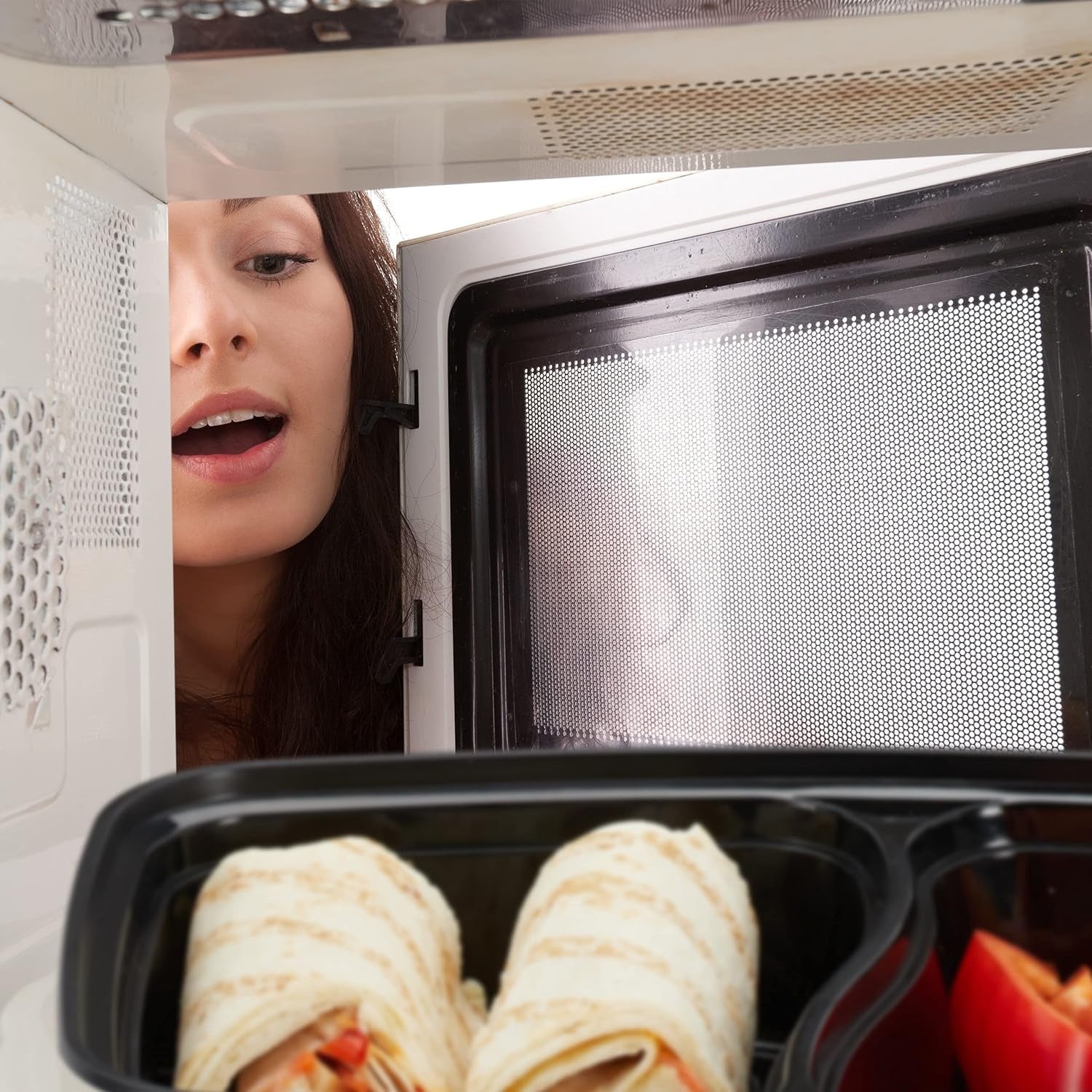 Relaxdays Cajas para Preparar Comidas, Set de 10, 2 Compartimentos, Resistentes al Microondas, 800ml, Cajas para Alimentos de Plástico con Tapa, Cajas para Conservar Alimentos Negras Naty Shop