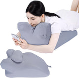 Almohada de lectura para cama y sofá, almohada de plumas, almohada de espuma viscoelástica, almohada para dormir de lado, almohada ergonómica de apoyo para la espalda para leer y mirar televisión