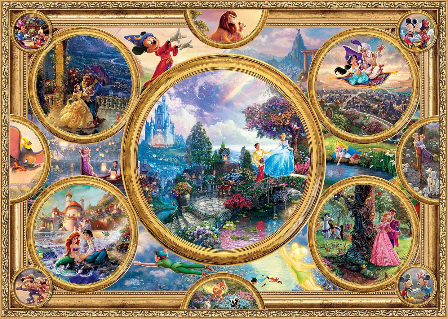 Schmidt Spiele 59607 Thomas Kinkade, colección Disney Dreams, rompecabezas de 2000 piezas Puzzle Naty Shop