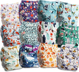 Littles and Bloomz FLP2-0406 Pañal reutilizable con clip estándar, 4 pañales