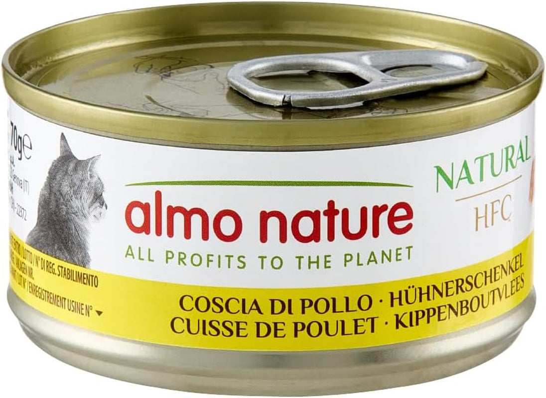 Almo Nature HFC Comida húmeda natural para gatos - Recetas variadas con pollo - 6 x 70g