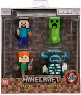 Jada Toys Juego de figuras de Minecraft (4 piezas) hechas de metal - Figuras coleccionables de Minecraft Caves & Cliffs (Steve, Alex, Creeper y Warden) Para jugadores y coleccionistas 8+ 6 cm cada una Figuras de acción Naty Shop Título predeterminado