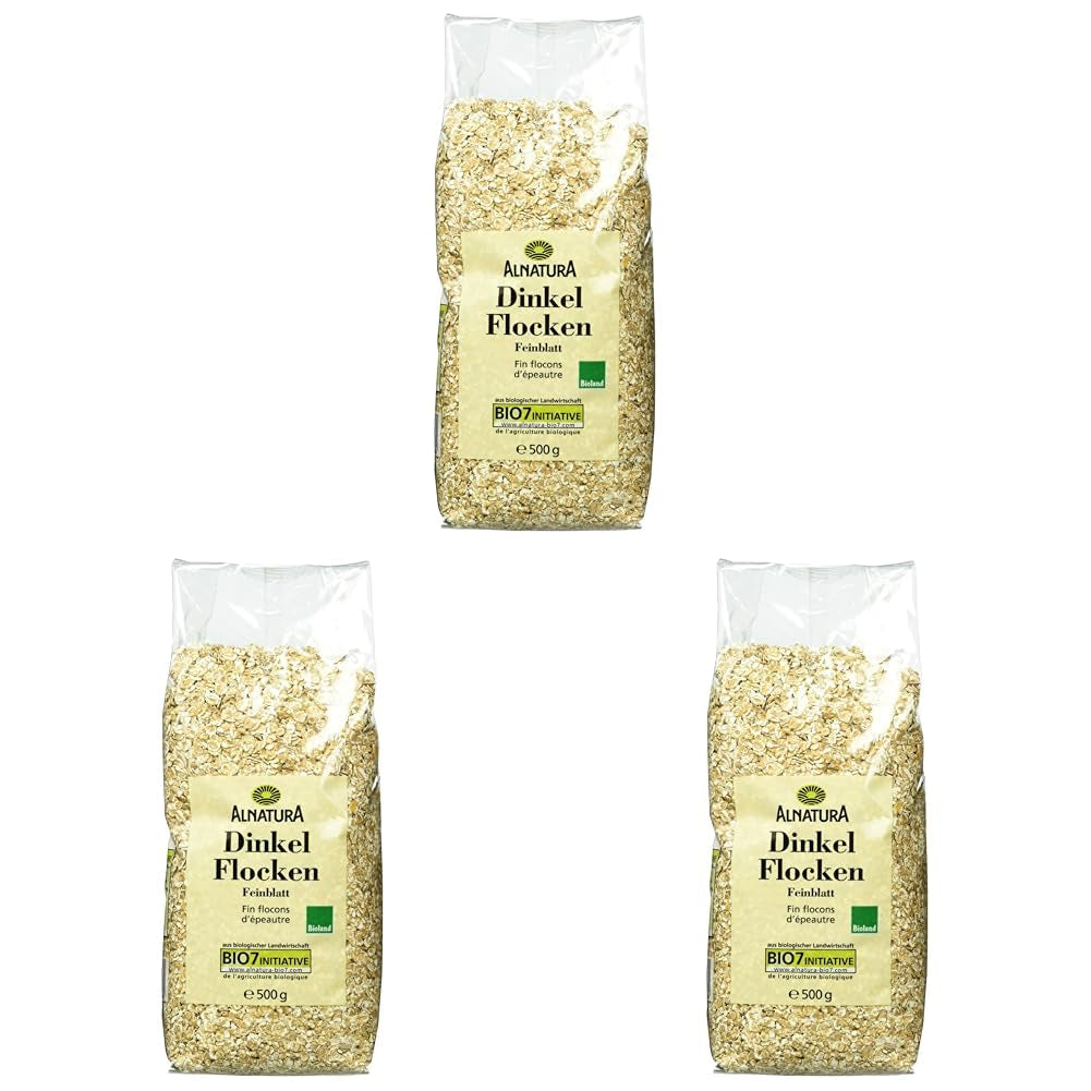 Copos de espelta ecológicos, copos finos, 500g