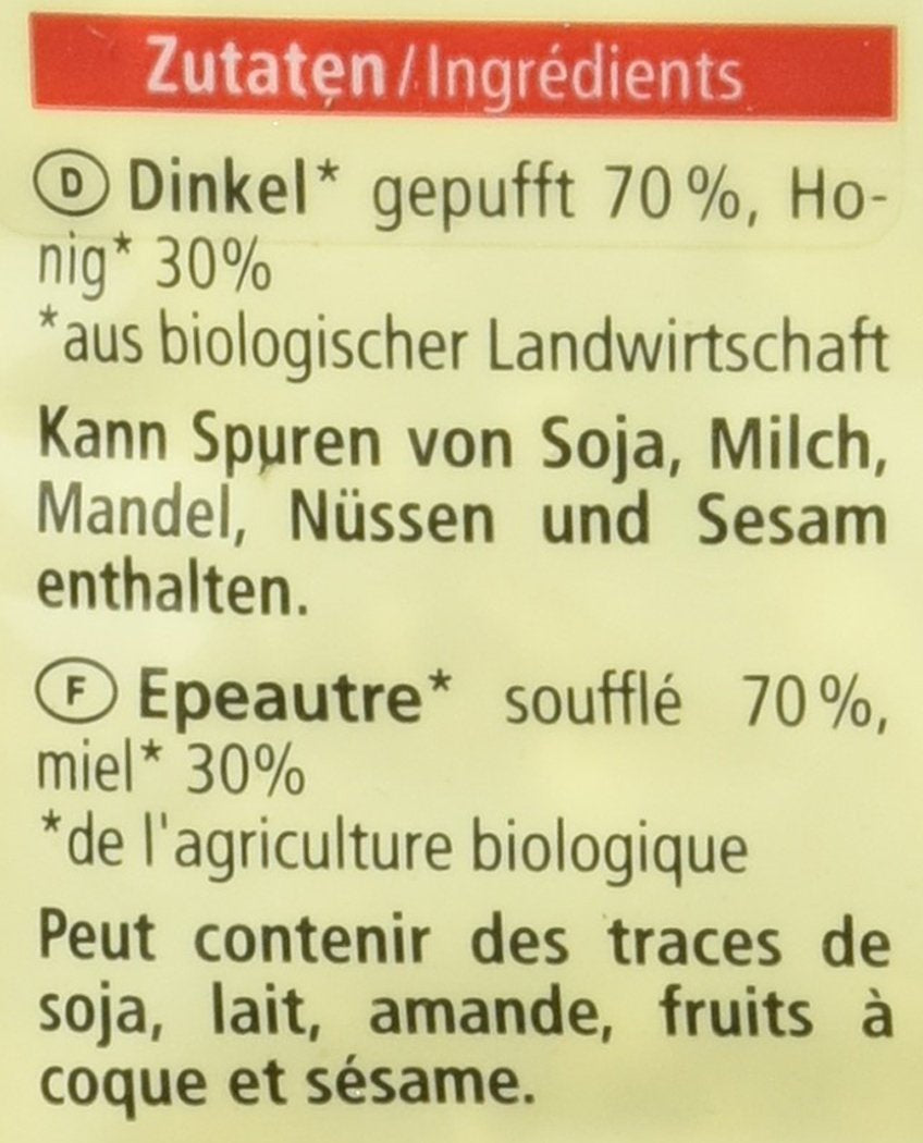 Bio Dinkel Gepuft, Cereal 200G Naty Shop