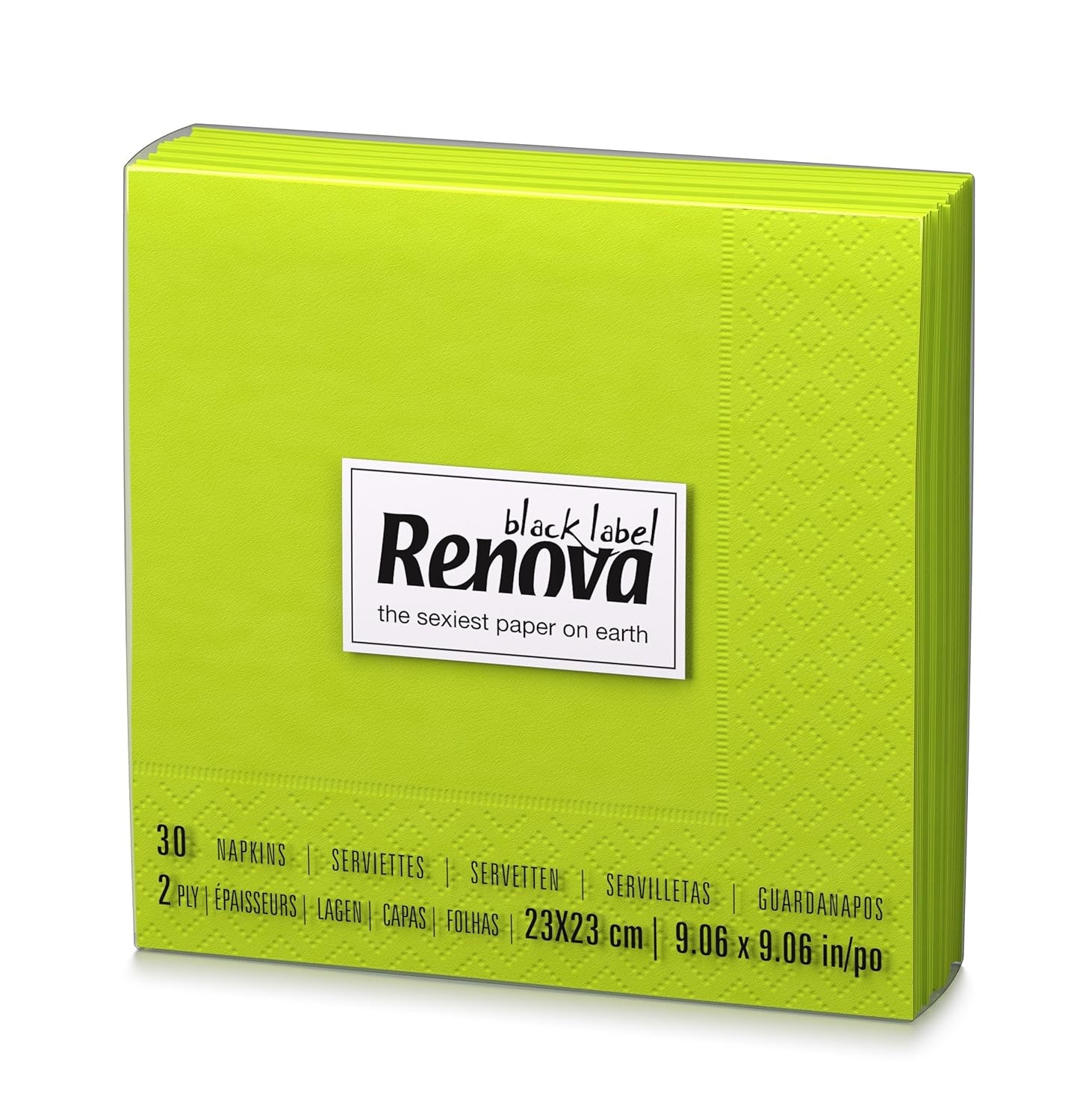 Servilletas de papel verde cóctel Renova - 30 servilletas