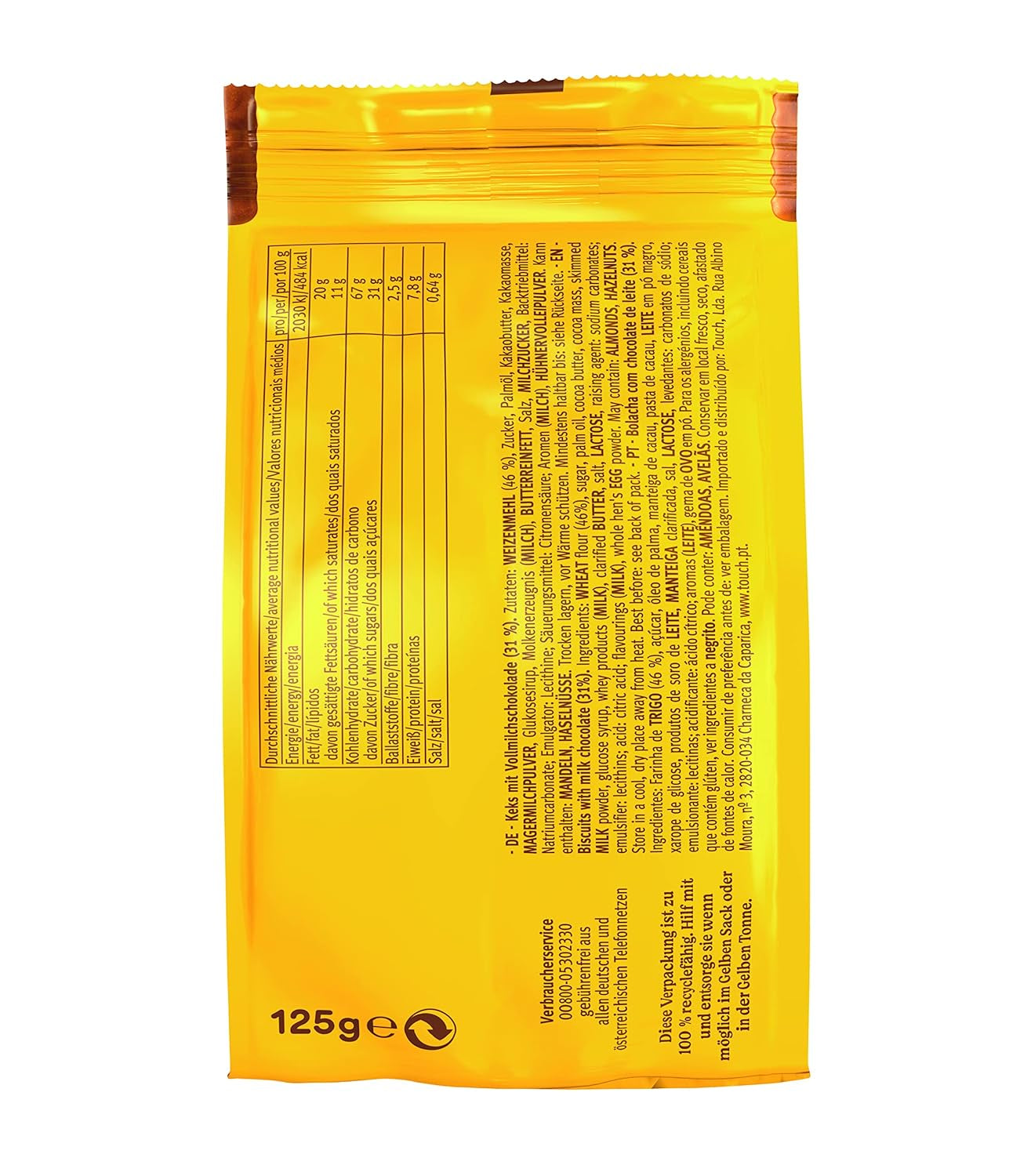 LEIBNIZ Minis Choco Pack de 12 pequeñas galletas crujientes de chocolate con leche, paquete a granel para almacenamiento o venta (12 x 125 g)