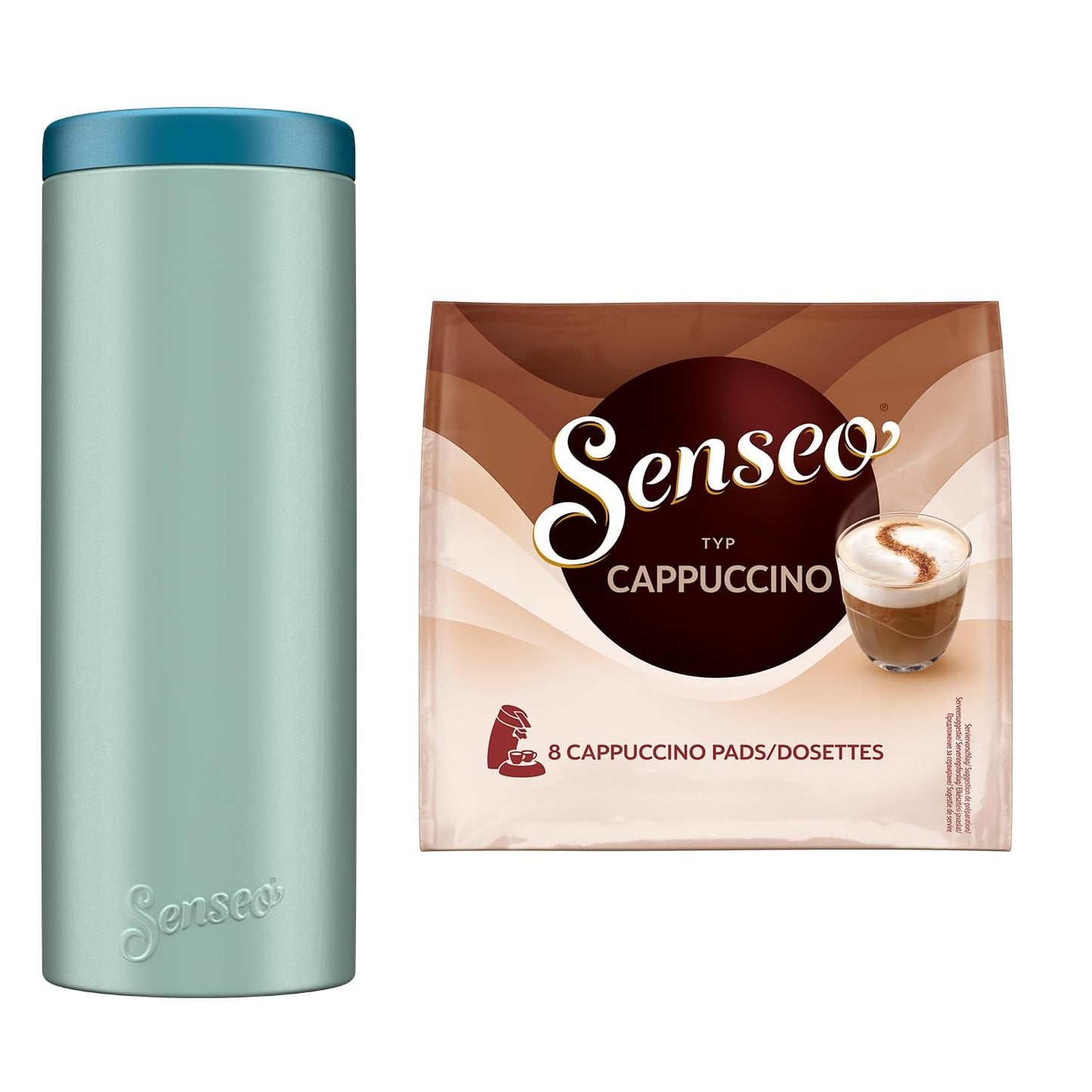 Cappuccino Pads, 10 x 8 Getränke, 80 Kaffee Pads, incluido Pad Dose