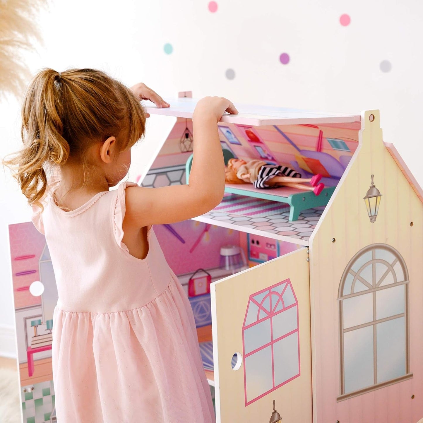 Olivias Little World Glasshouse Kids Casa de muñecas de 12" y 10 accesorios para muñecas 3,5" Multi Td-12518D Casas de muñecas Naty Shop