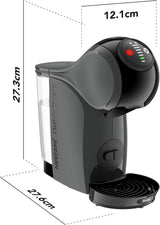 NESCAFÉ DOLCE GUSTO DeLonghi Dolce Gusto Genio S EDG226.A, Cafetera espresso de cápsulas que incluye 3 cápsulas, diseño compacto, bandeja de goteo ajustable, 0,8 l, depósito de agua extraíble, 1470 W, Antracita