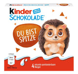 Chocolate Kinder (20 x 50 g) - Regalo de San Valentín para él y ella, dulces de Carnaval y Mardi Gras - Barras de chocolate con leche rellenas - 20 paquetes de 4 barras individuales cada uno