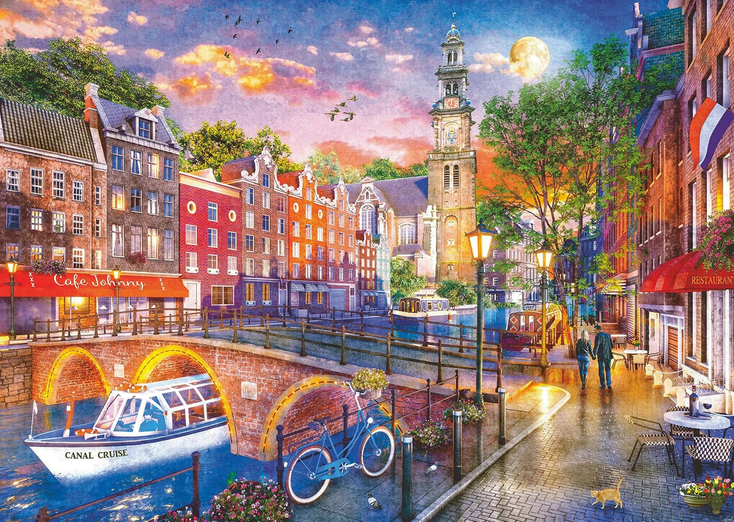 Ravensburger Puzzle 12000884 Sunset Amsterdam - Puzzle de 1000 piezas para adultos a partir de 14 años Puzzle Naty Shop Nuevo diseño
