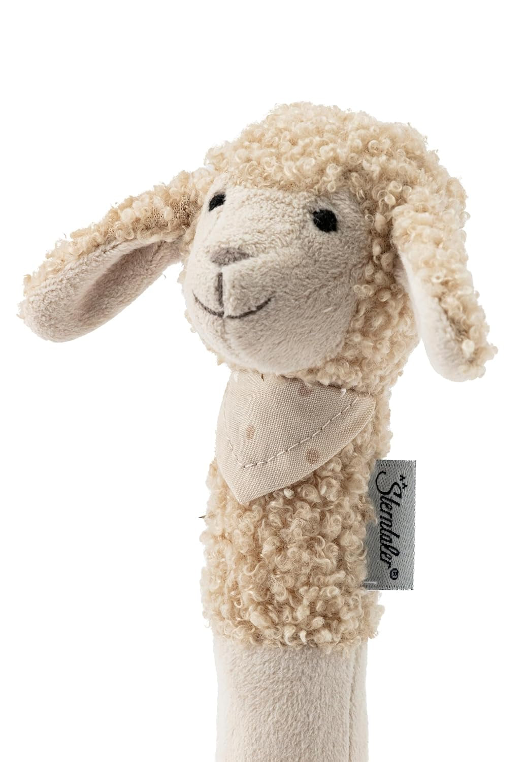 Sterntaler Baby Squeaker Oveja Flocke - Juguete para bebé de telas suaves - Juguete de agarre para bebé - Primeros intentos de atrapar y jugar, color arena Bebe Toys Naty Shop
