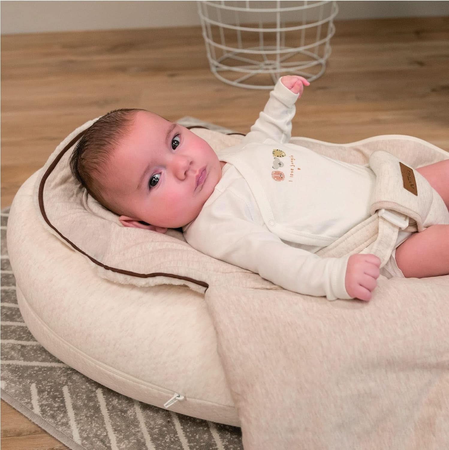 Almohada de lactancia multifuncional, 4 en 1, Soft Nova, beige, almohada individual: 202 cm, sillón, 40 X 75 X 22 cm Accesorios Alimentación y Lactancia Bebe Naty Shop