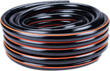 Manguera de Jardín BLACK+DECKER 15 metros - Ø19MM - PVC duradero - Regar el jardín, lavar el coche, llenar la piscina - Compatible con cualquier grifo estándar - Negro/Naranja