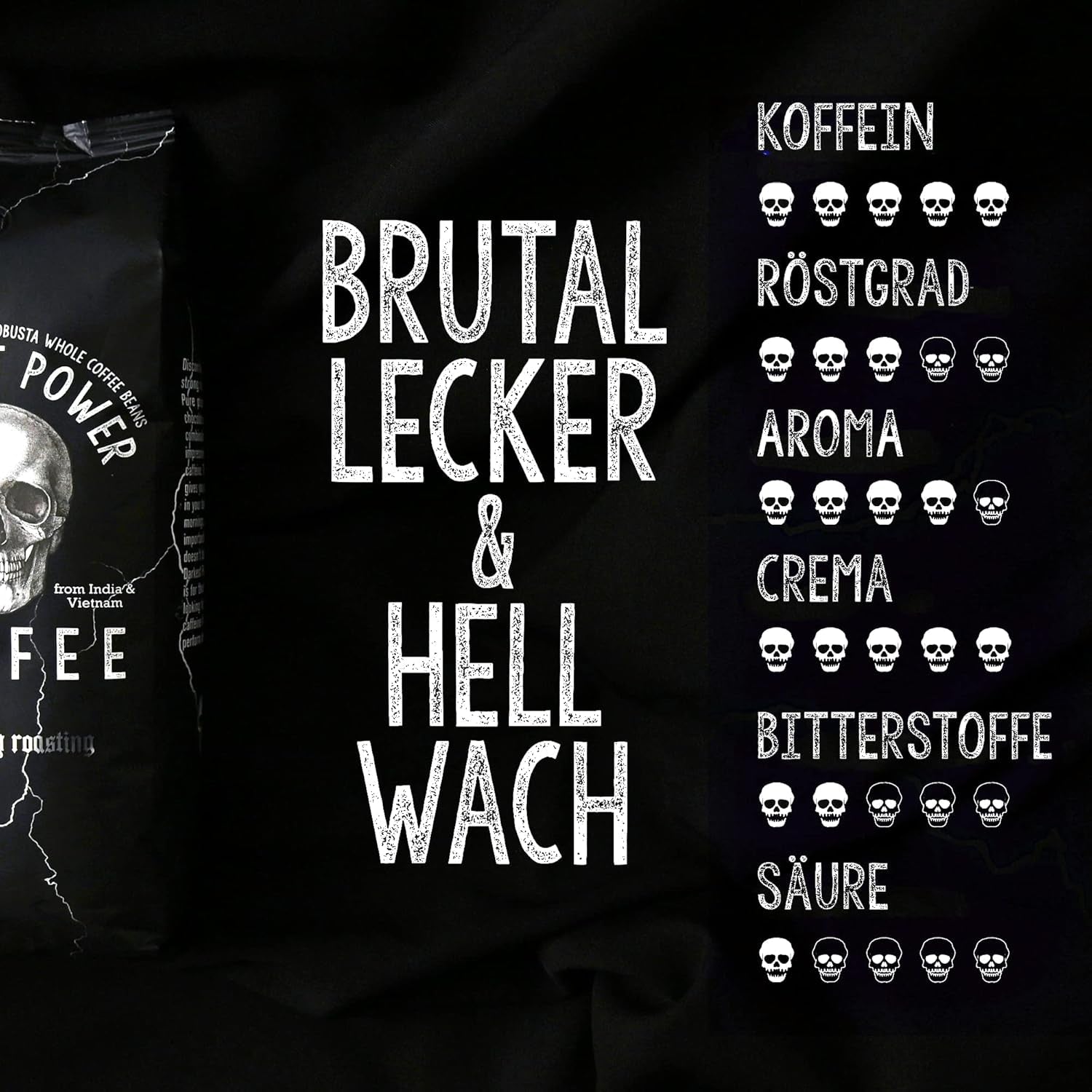 | Cafeteras extra fuertes | Café expreso 100% Robusta | viel Kaffein wenig Säure | 1000 g de café bohnen de ganze | geigeint für Totalmente automático | con garantía Zufriedenheits